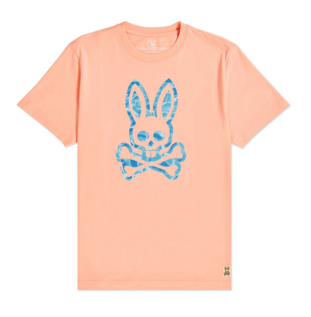 Psycho Bunny Hockham Graphic Tee Fresco Pink
