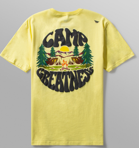Paper Planes Camp Staff Tee Canary