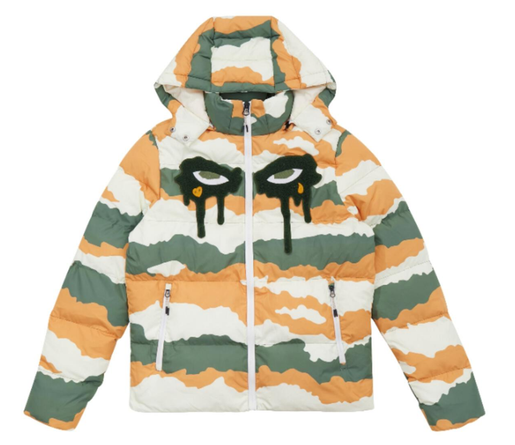 Roku Studio Camouflage Tear Drip Bubble Jacket Olive/Tan