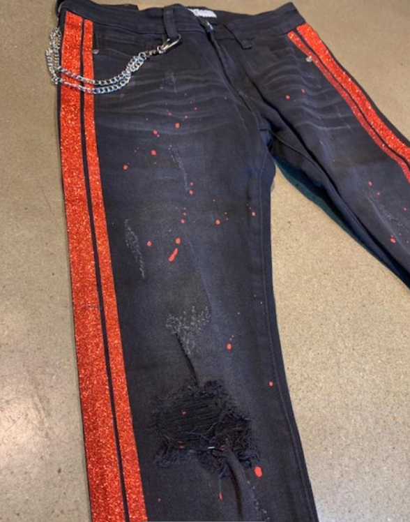 Reelistik Red Glitter Denim RST-4082
