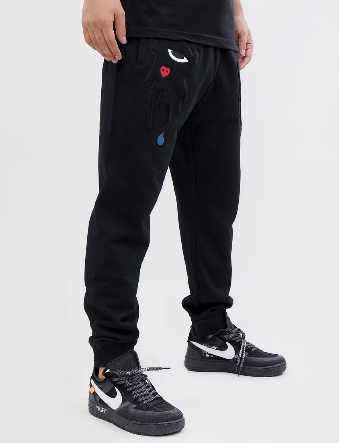 Roku Tear Dripping Jogger (Black)