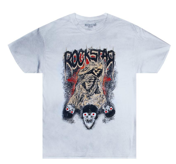 Rockstar Ozzy Printed Tee White