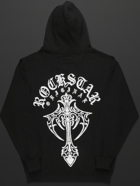 Rockstar Taime Black Graphic Hoodie