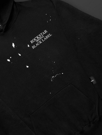 Rockstar Art Dep. Black Graphic Hoodie