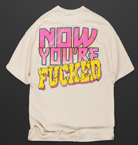 Rockstar Wolfen Beige Graphic Tee