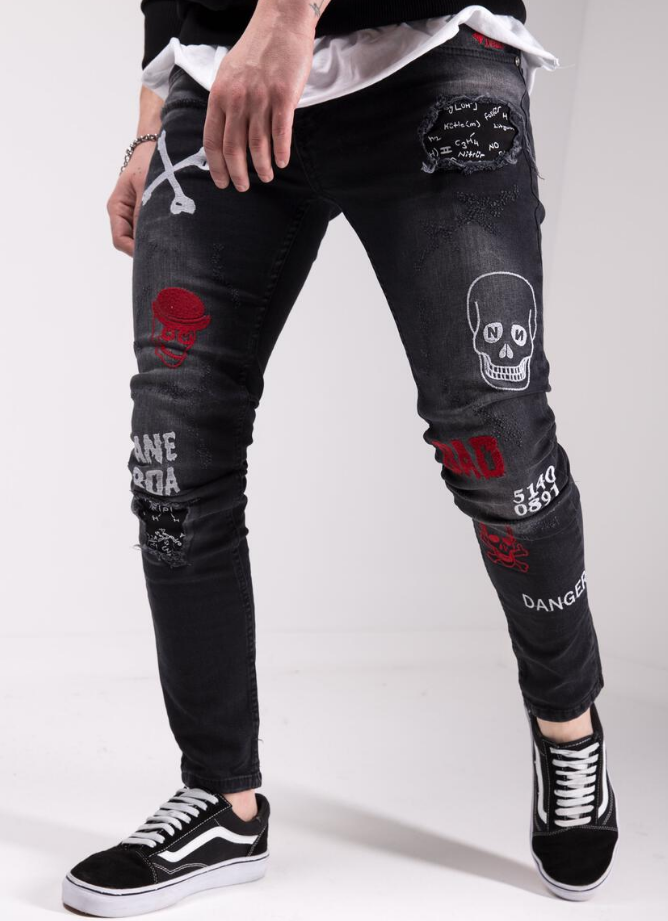 Sernes Rebels Tattoo Skinny Jeans