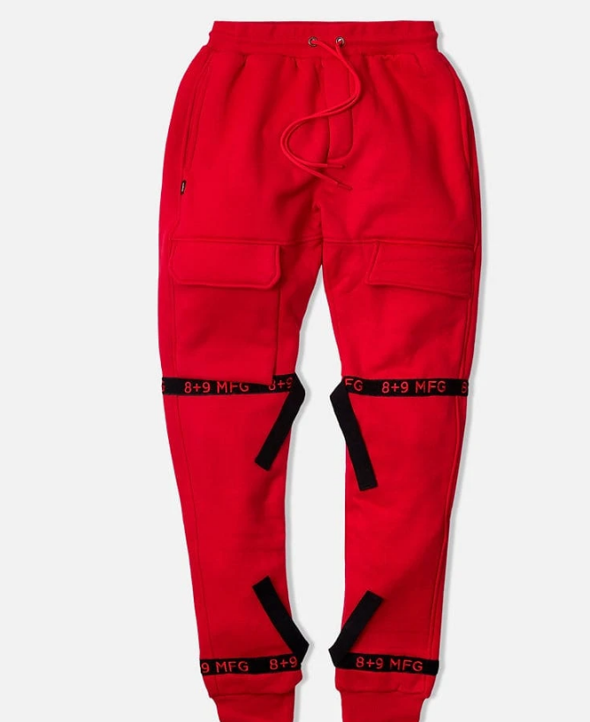 8 & 9 Strapped Up Sweatpants (Red)