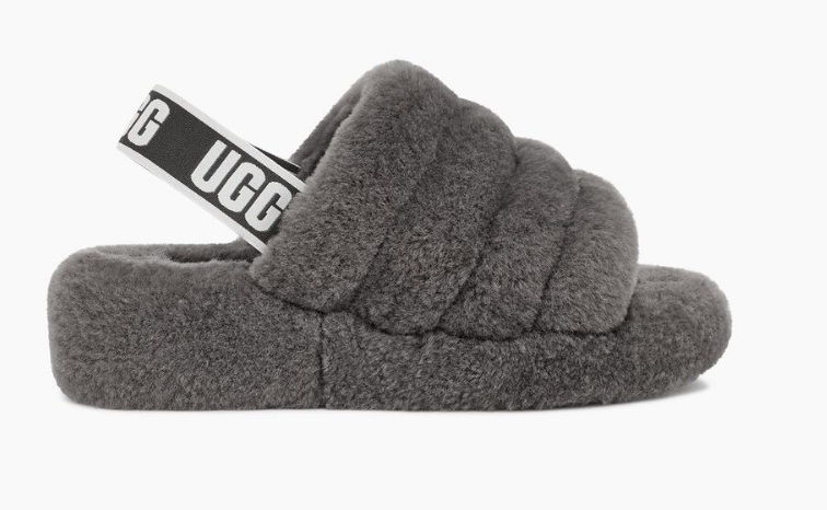 Ugg Fluff Yeah Slide Sandal Womens Charcoal