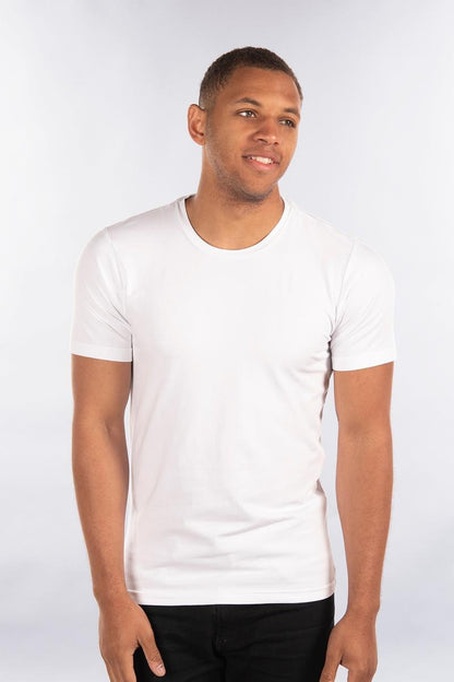 City Lab-STRETCH Slim Fit T-Shirt, Crew-White