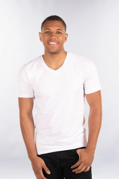 City Lab-STRETCH Slim Fit T-Shirt, V-White