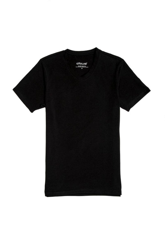 STRETCH Slim Fit T-Shirt, V-BLK