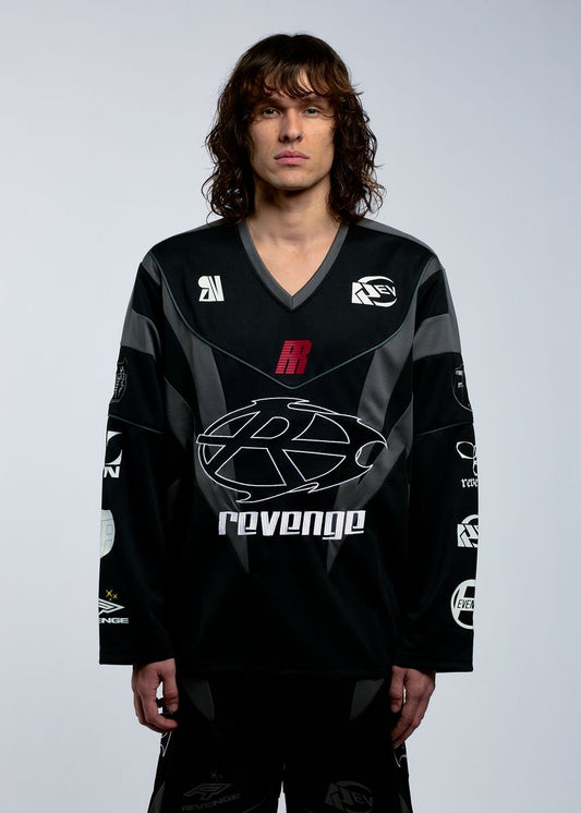 Racer Patch Moto Jersey Black/Black (REV-FA25-5020)