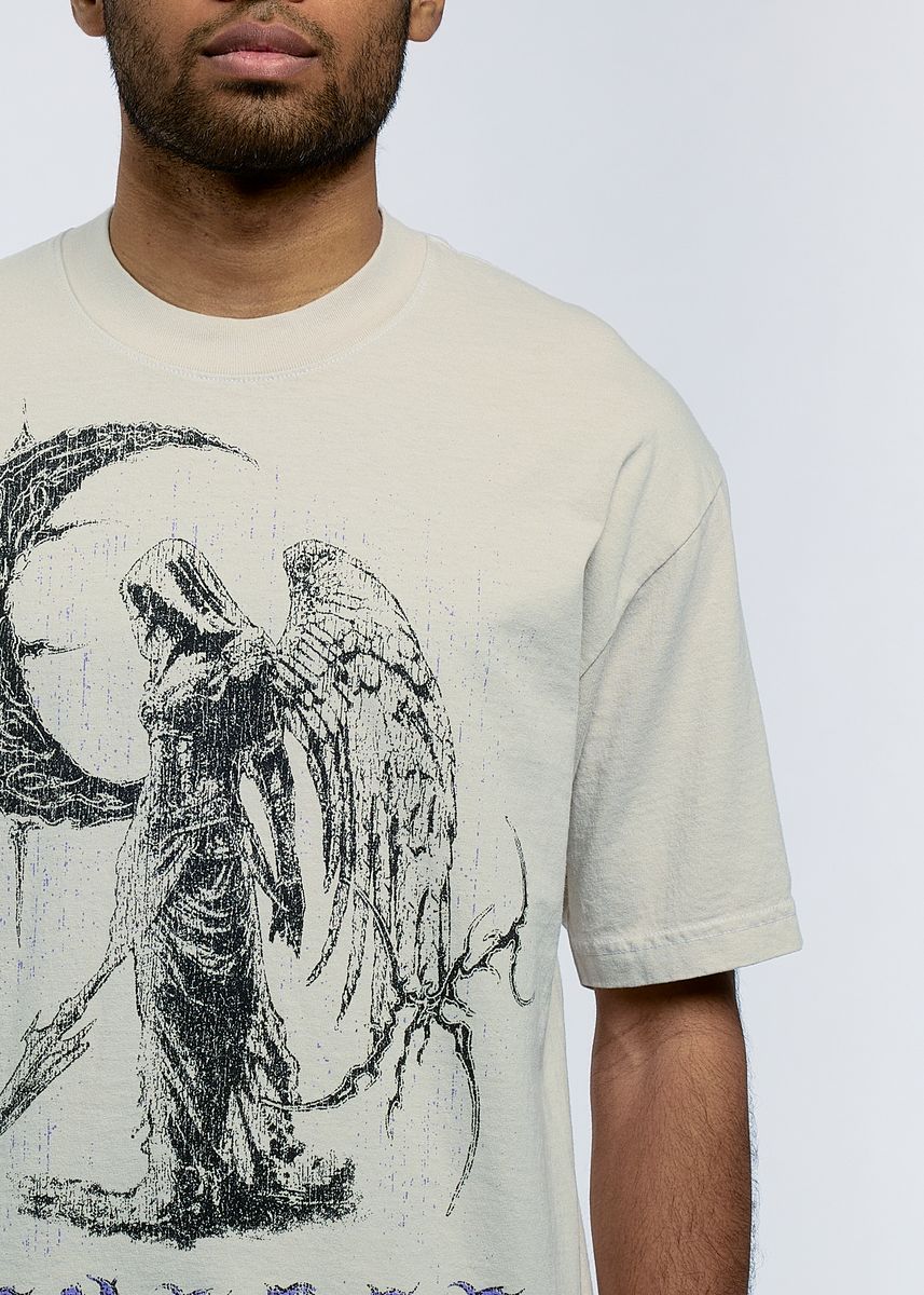 Revenge Scythe Tee Cement/Purple (REV-FA25-2006)