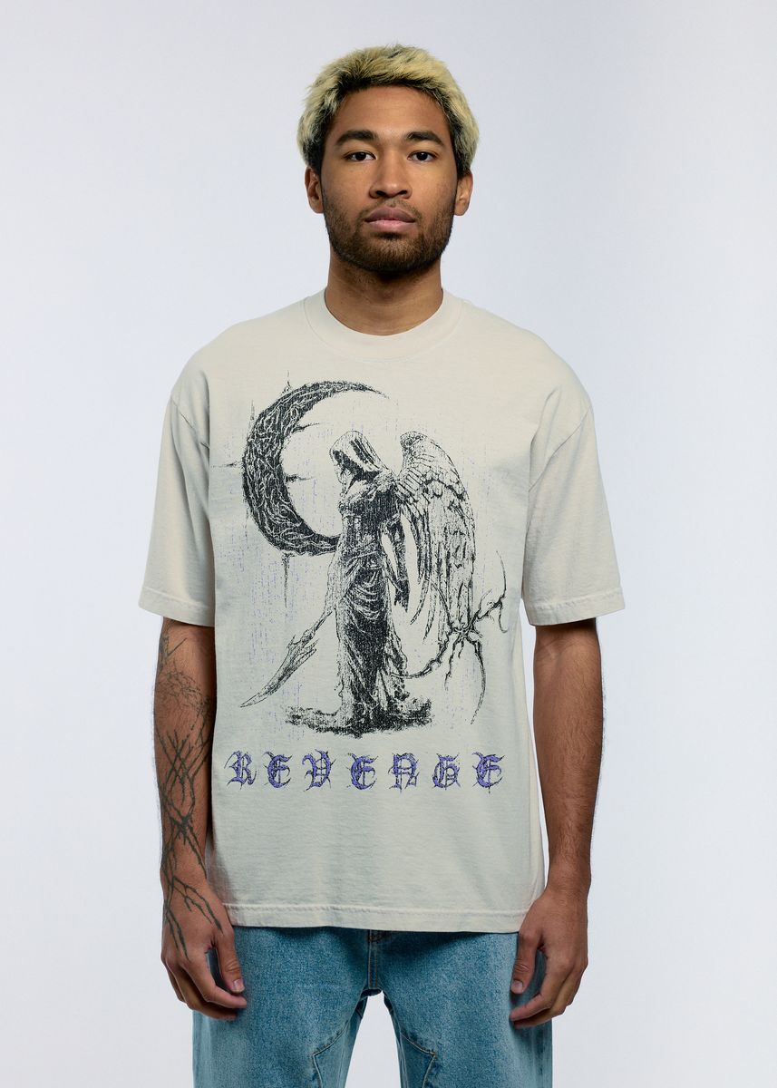 Revenge Scythe Tee Cement/Purple (REV-FA25-2006)