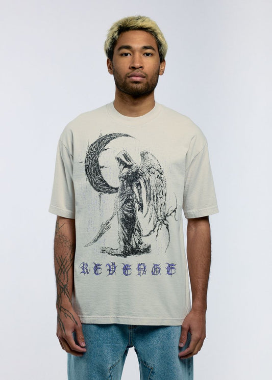Revenge Scythe Tee Cement/Purple (REV-FA25-2006)