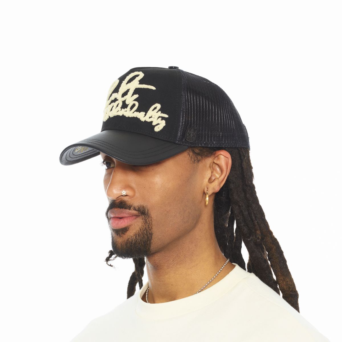 MESH BACK TRUCKER CURVED VISOR " GRASSHOPPER EMB HAT "