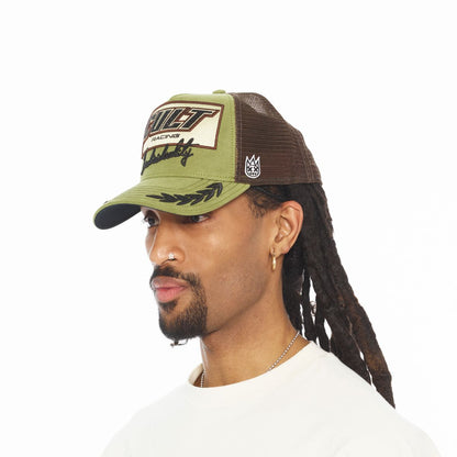 MESH BACK TRUCKER CURVED VISOR " CULT RACING "
