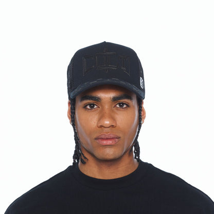 MESH BACK TRUCKER CURVED VISOR " ROPE LOGO"