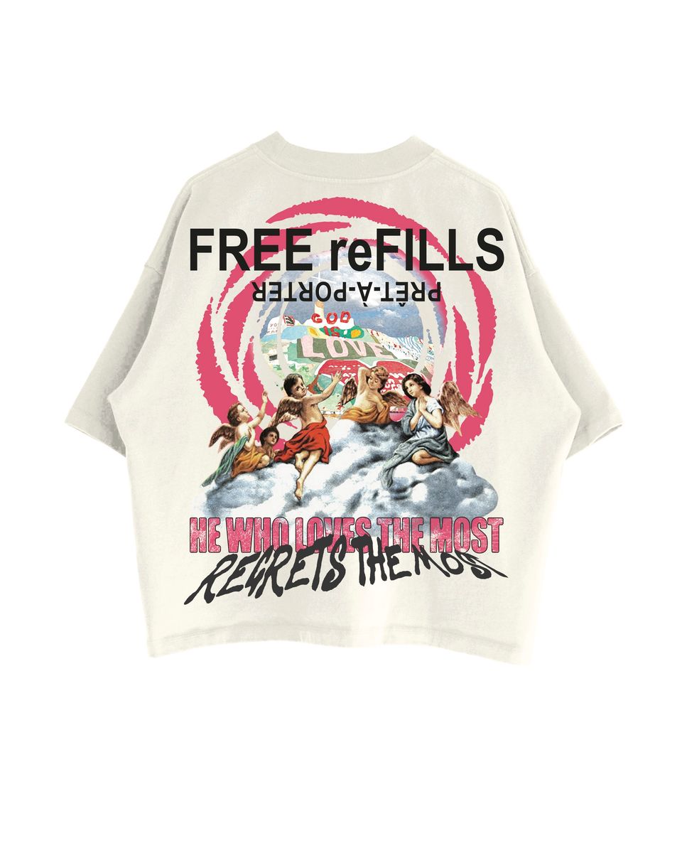 Free Refills Salvation Tee Cream (FR-FALL26-011)