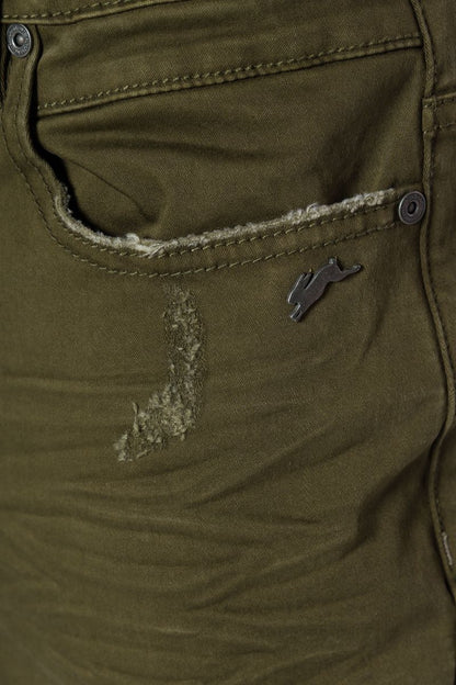 A.Tiziano-ROY SATIN TWILL JEAN-Dark Olive