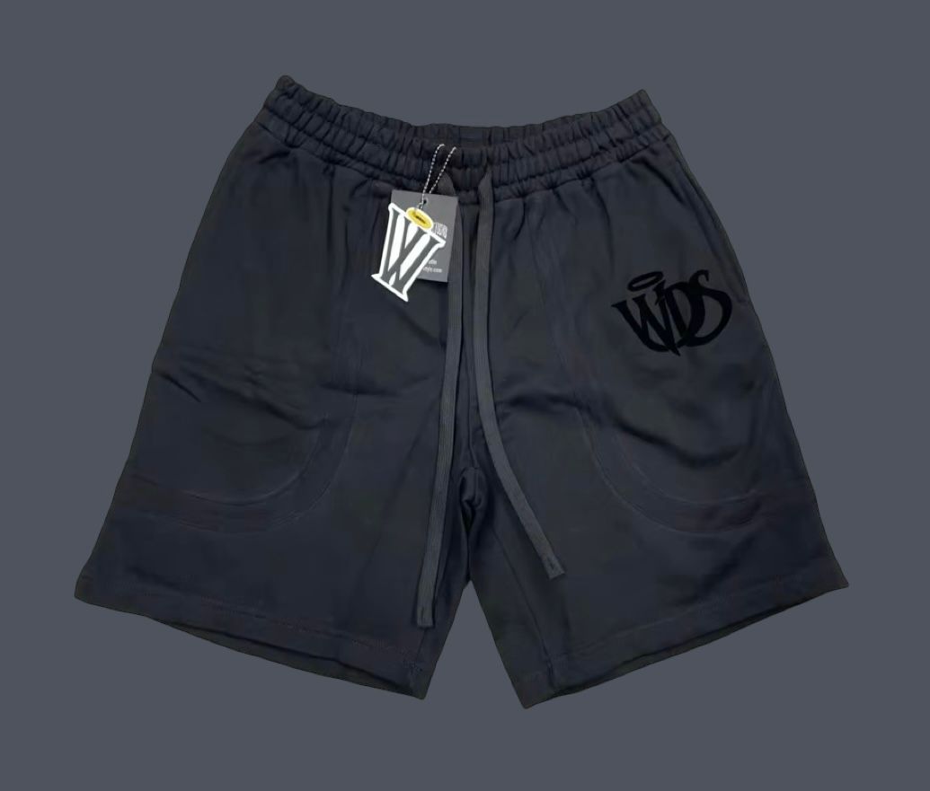Cut N sew shorts (BLACK) French terry shorts (WDS-3S002A)