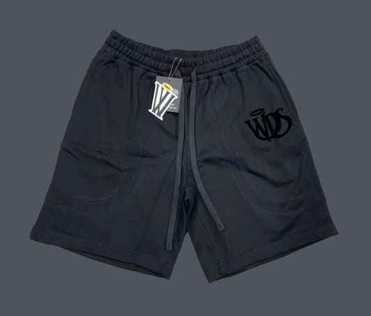 Cut N sew shorts (BLACK) French terry shorts (WDS-3S002A)