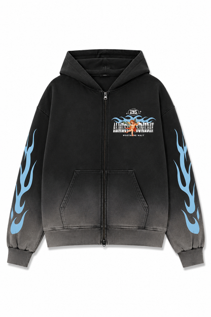 MEMBERS ZIP HOODIE-Black