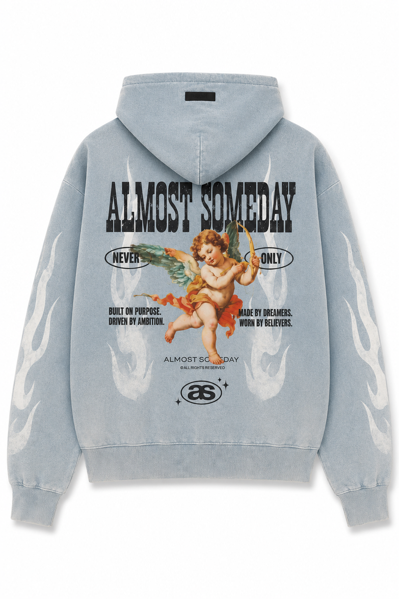MEMBERS ZIP HOODIE-Light Blue