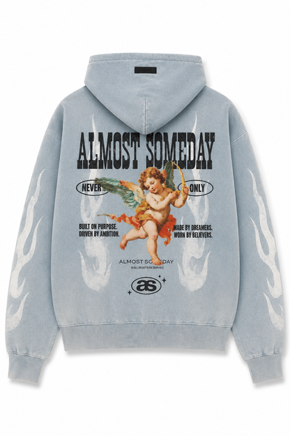 MEMBERS ZIP HOODIE-Light Blue