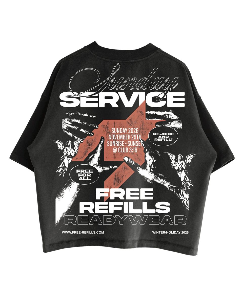 SUNDAY SERVICE TEE-Blk