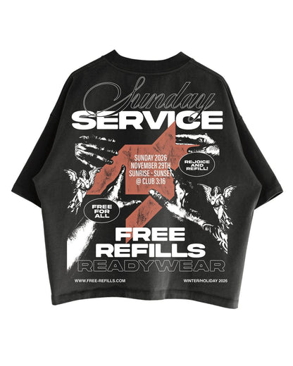 SUNDAY SERVICE TEE-Blk