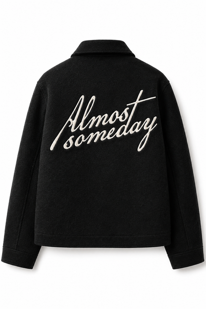 Saint Cropped Wool Jacket-Black