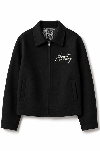 Saint Cropped Wool Jacket-Black