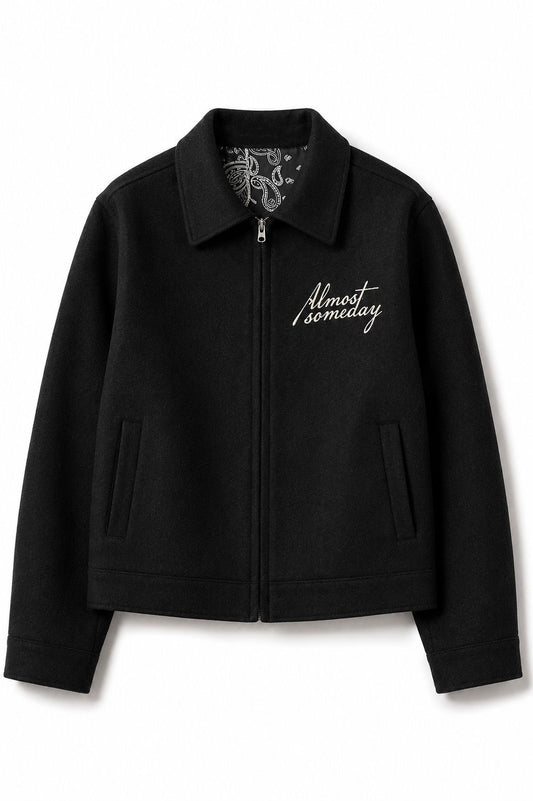 Saint Cropped Wool Jacket-Black