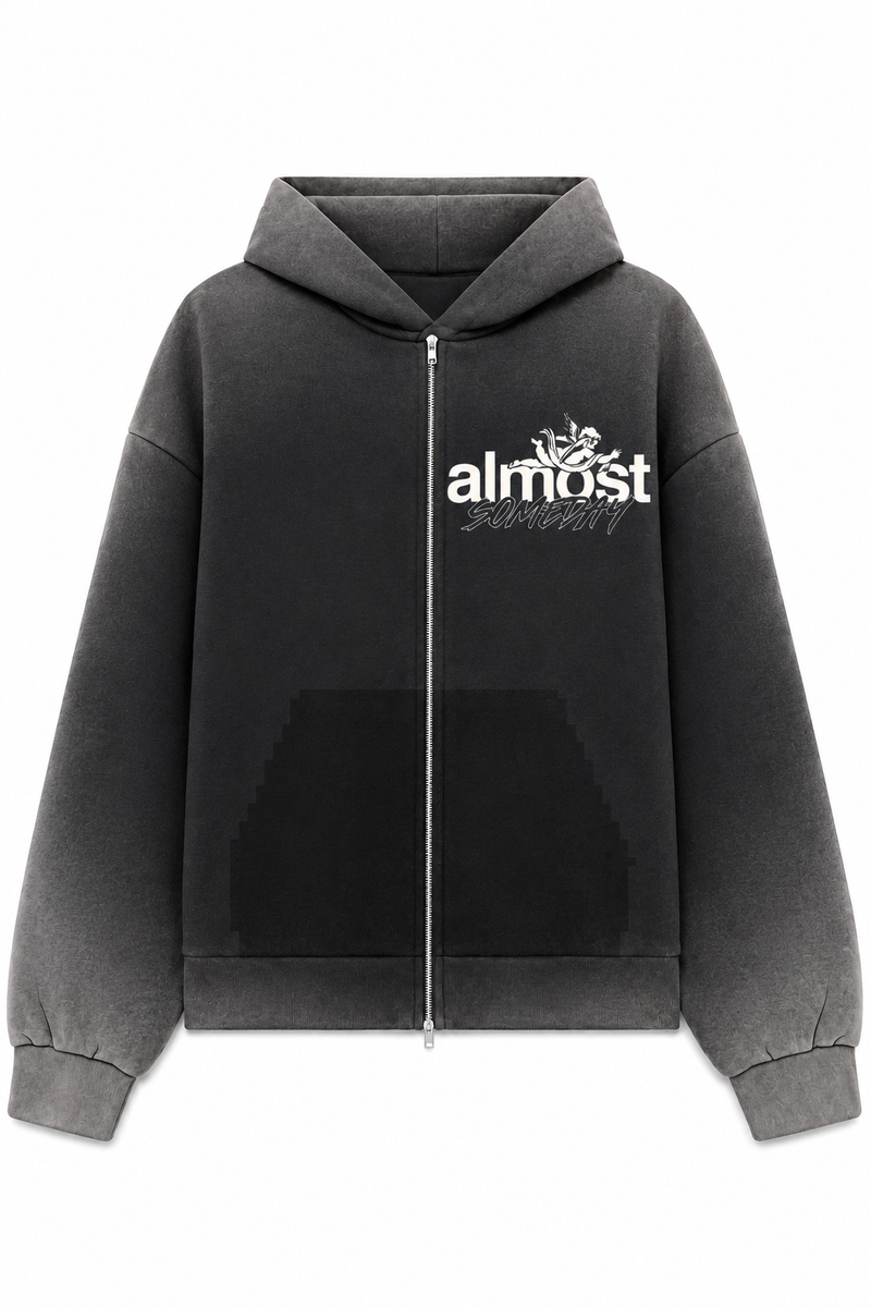ENEMIES ZIP HOODIE-Black