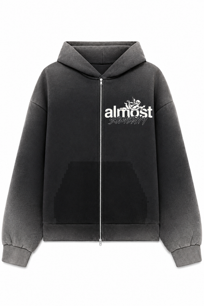 ENEMIES ZIP HOODIE-Black
