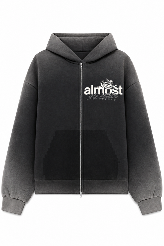 ENEMIES ZIP HOODIE-Black