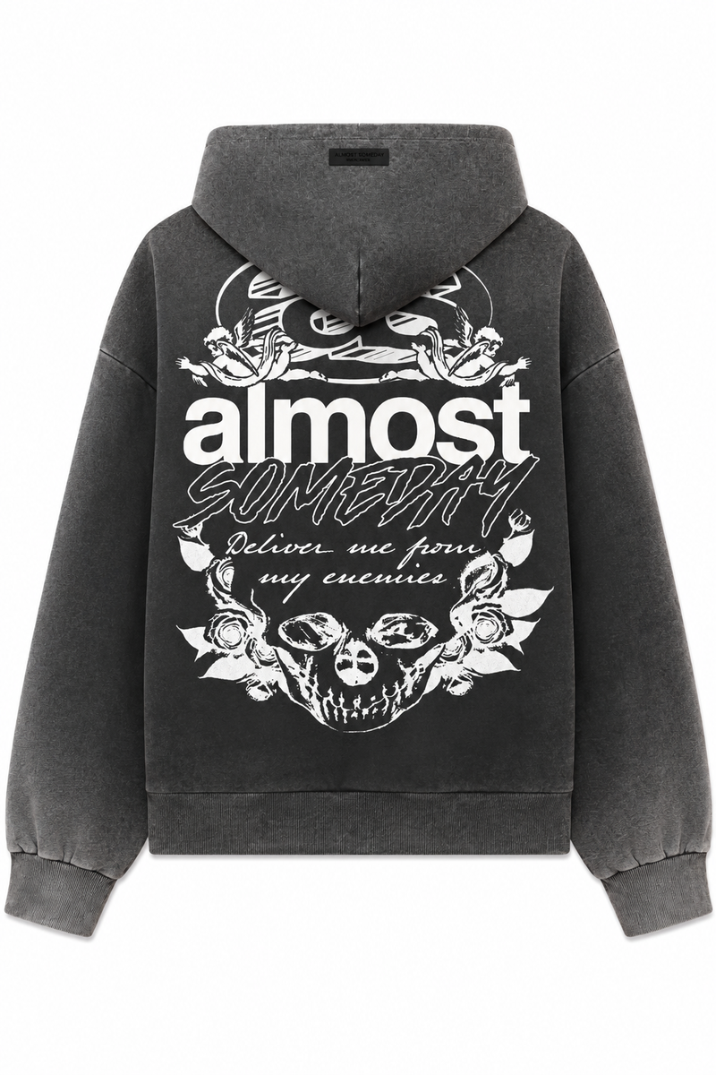 ENEMIES ZIP HOODIE-Black