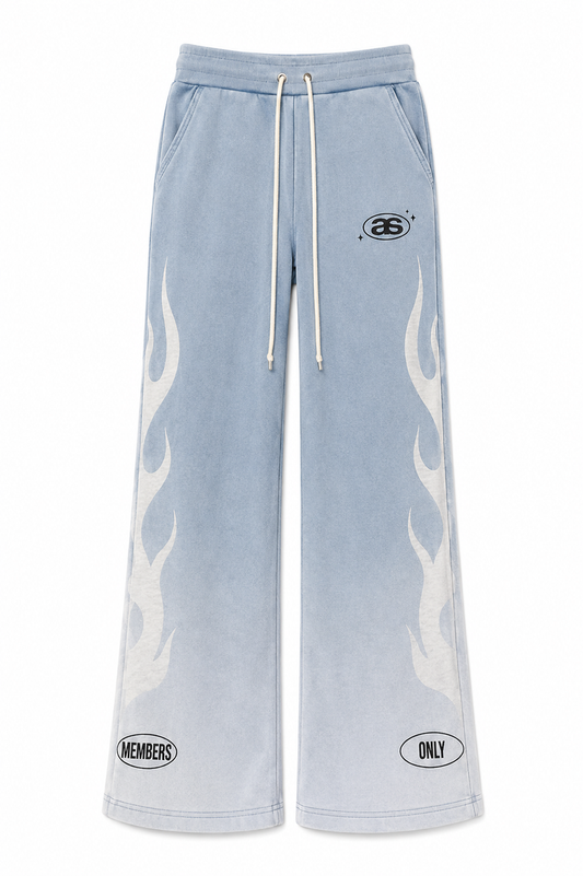MEMBERS FLARE SWEATPANTS-Light Blue