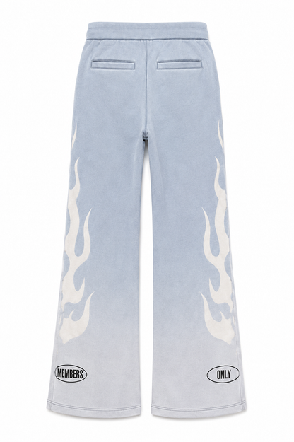 MEMBERS FLARE SWEATPANTS-Light Blue