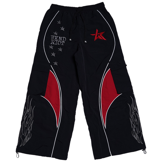 WKND RIOT FACE PANTS - BLACK