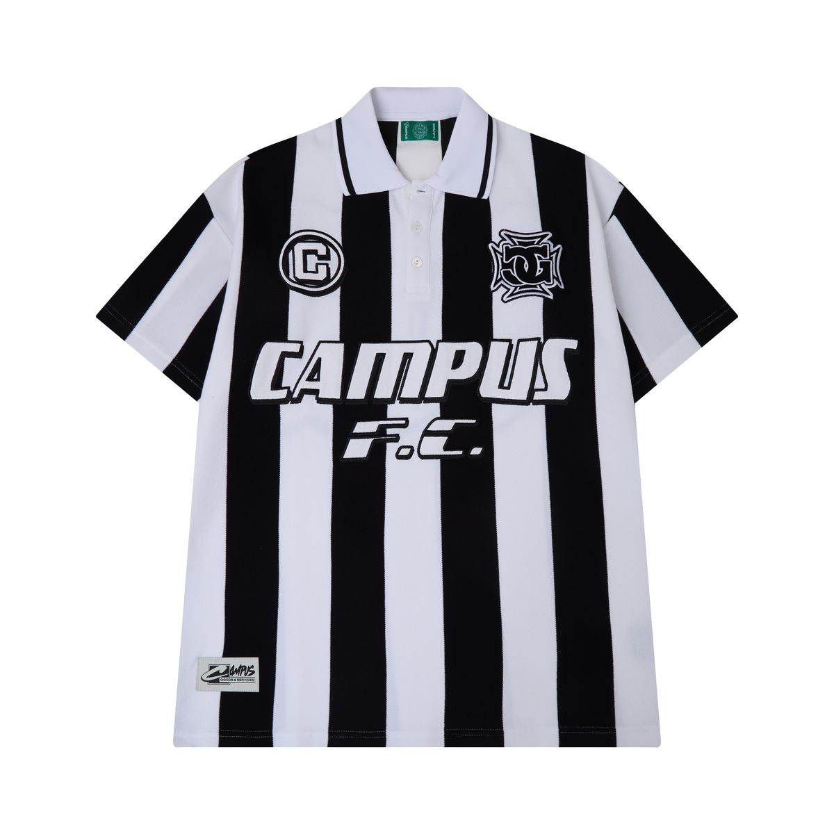 STRIPED SS POLO BLACK (CG-FALL26-039)