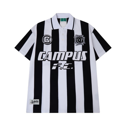 STRIPED SS POLO BLACK (CG-FALL26-039)