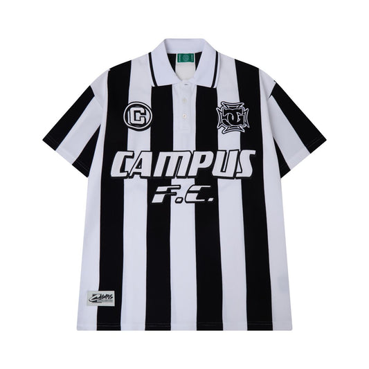 STRIPED SS POLO BLACK (CG-FALL26-039)