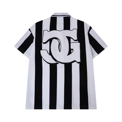 STRIPED SS POLO BLACK (CG-FALL26-039)