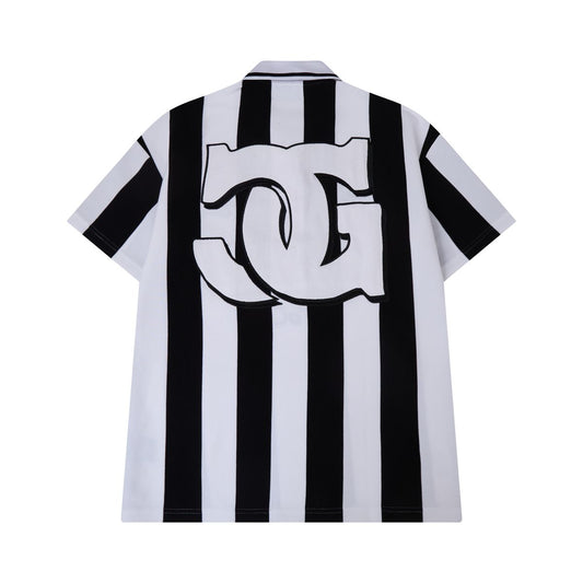 STRIPED SS POLO BLACK (CG-FALL26-039)