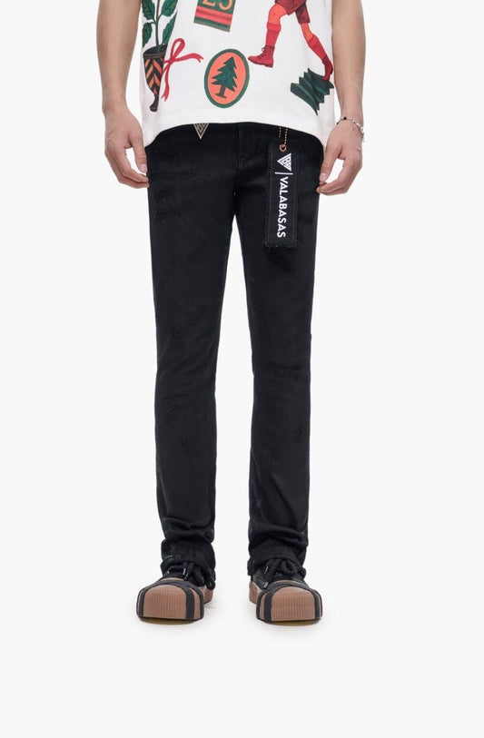 Valabasas Wired Black Waxed Stacked Jeans (Wired-Black-Waxed-Stacked-Jeans)