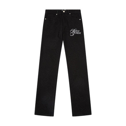 Almost Someday Rosette Embroidered Jeans (AS-H25-50)