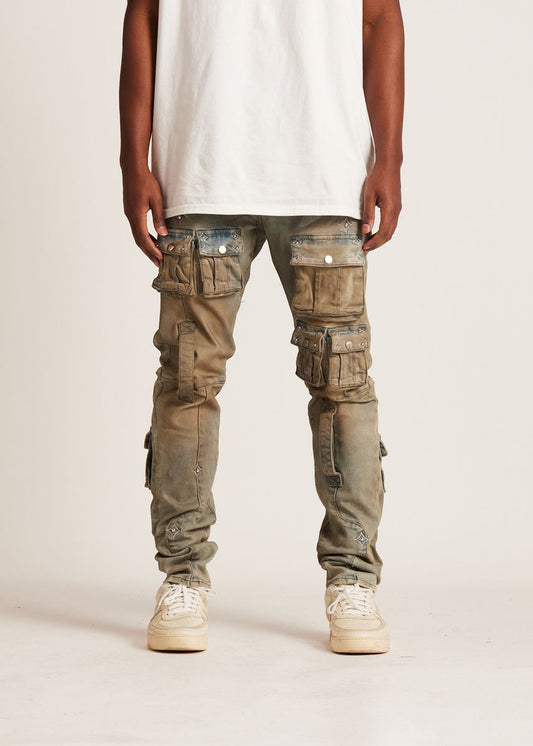 CANUS CARGO DENIM-SAND WASH