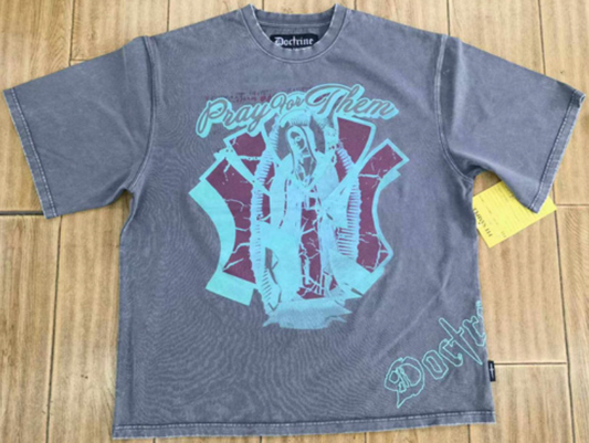 Doctrine Yankee Immaculate Tee Charcoal Wash